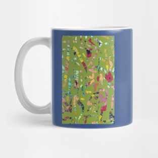 Hawaiian surf fiber art and digital abstract Mug